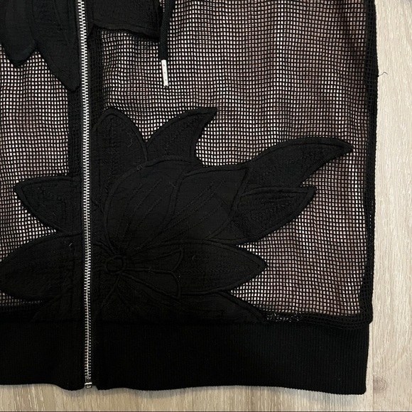 Avec Les Filles Lace Embroidered Zip Hoodie XS - Picture 6 of 10